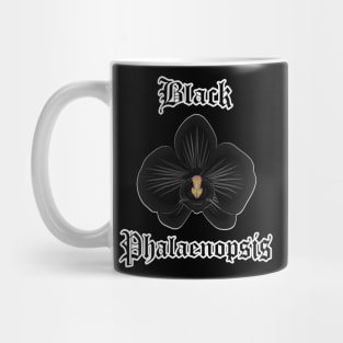 Black Phalaenopsis flower – Gothic orchid flower Mug